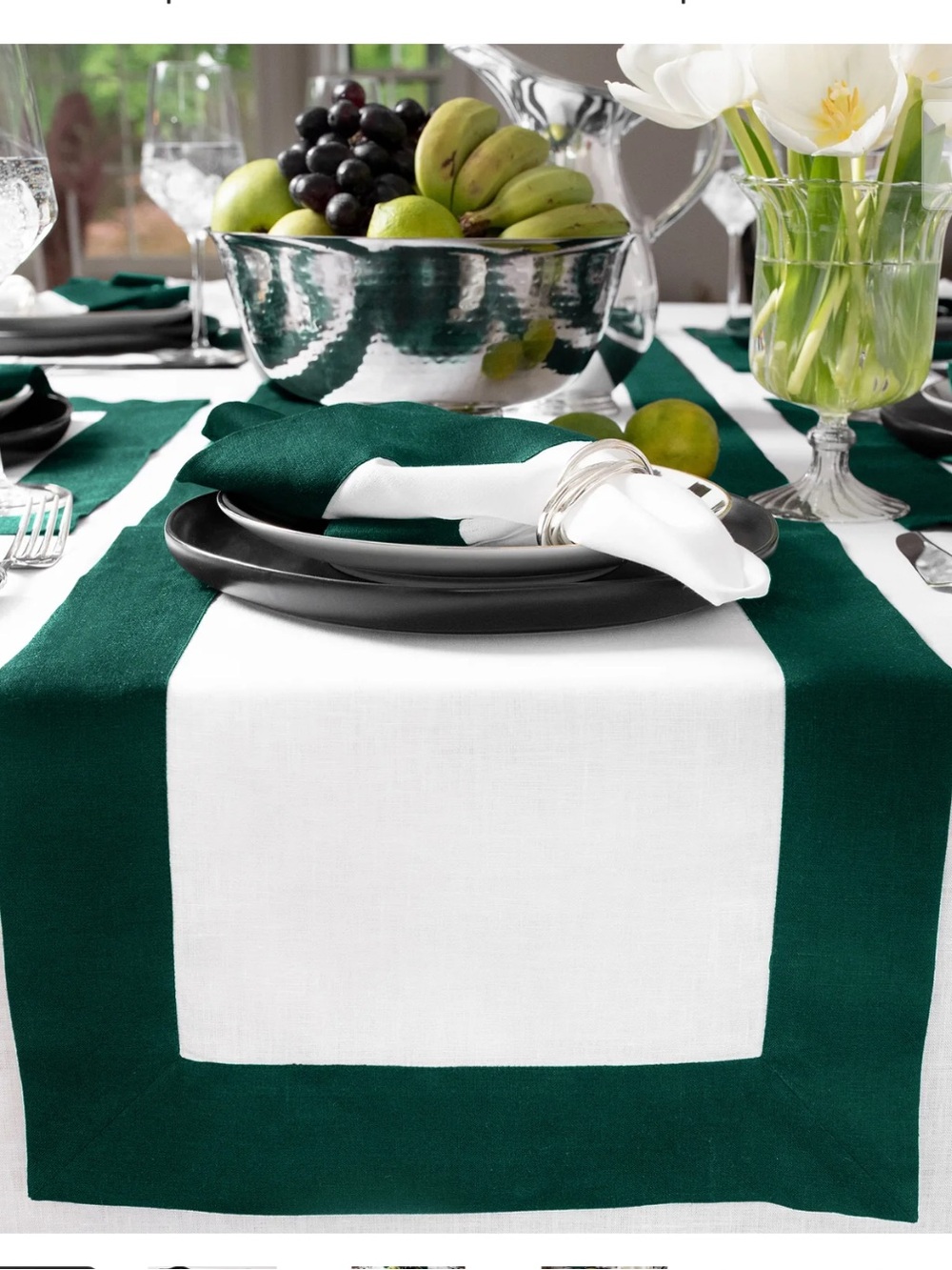 NEW Solino Home Table Runner 36 Inches - 100% Pure Linen, 14” x 36”